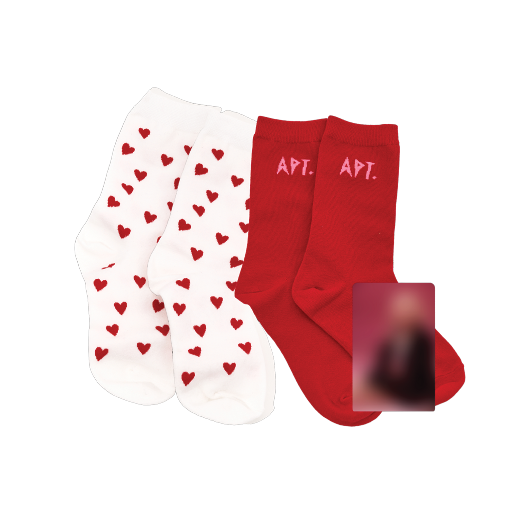 ROSÉ [ROSIE] | APT & Red Hearts Collectible Socks